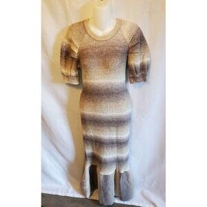 En Saison Gradient Knit Maxi Dress - Brown and Cream